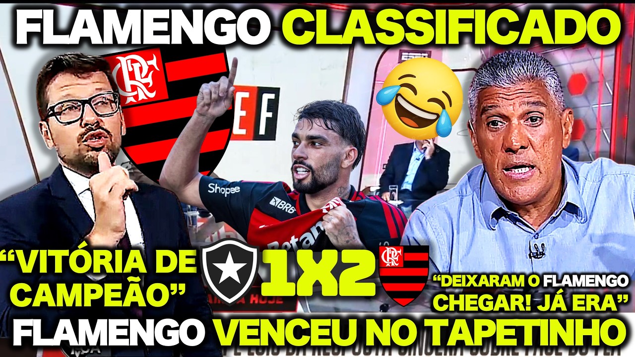 VAMOS RIR! FLAMENGO ATROPELOU no TAPETINHO ! IMPRENSA FOI A LOUCURA ! BOTAFOGO 1 X 2 FLAMENGO