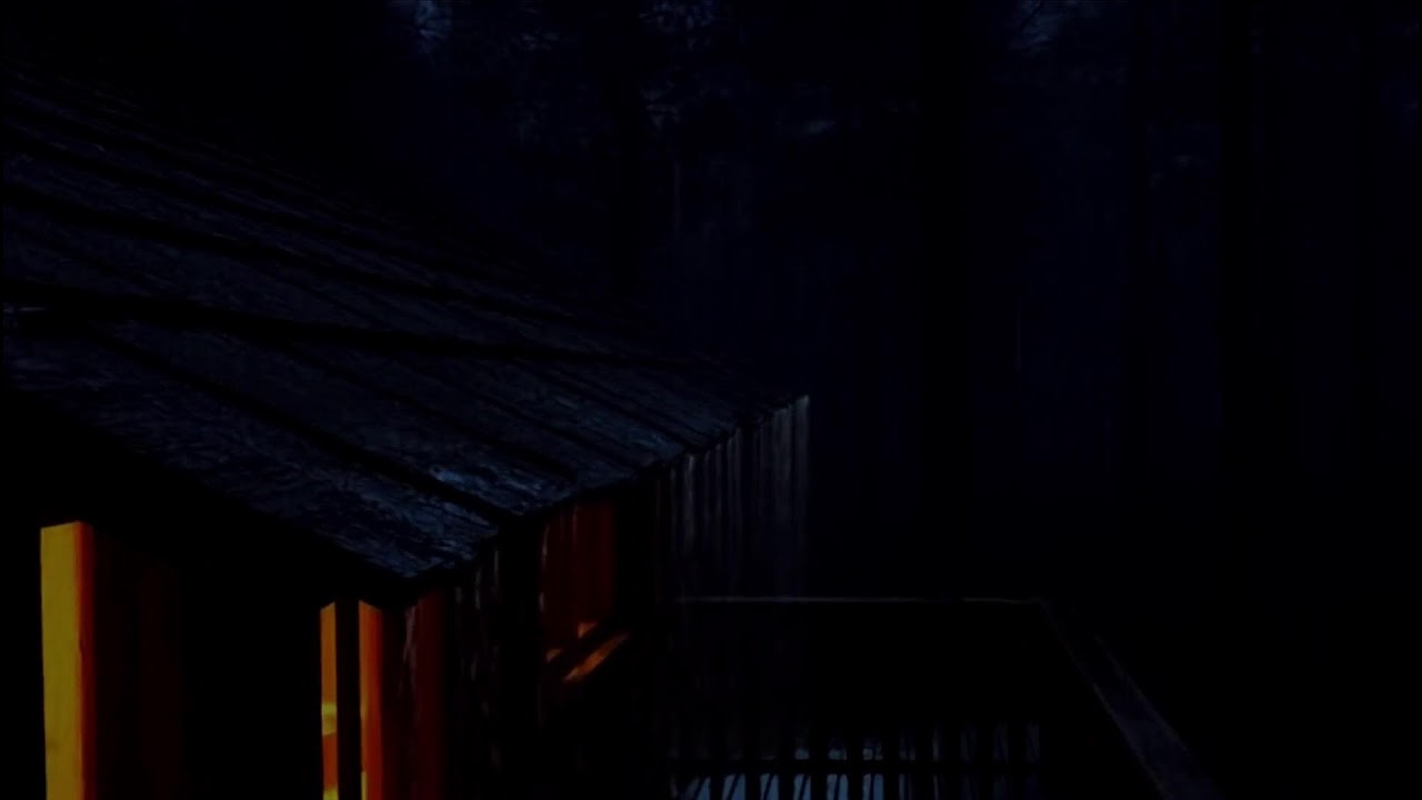 Powerful Night Rain Sounds | Cozy Forest Cabin Atmosphere