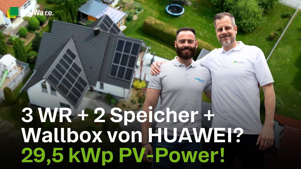 Mega PV-Hausanlage: 29,5 kWp mit HUAWEI + Hyundai Solarmodule | Partnerbesuch bei Techmaster-Anlage