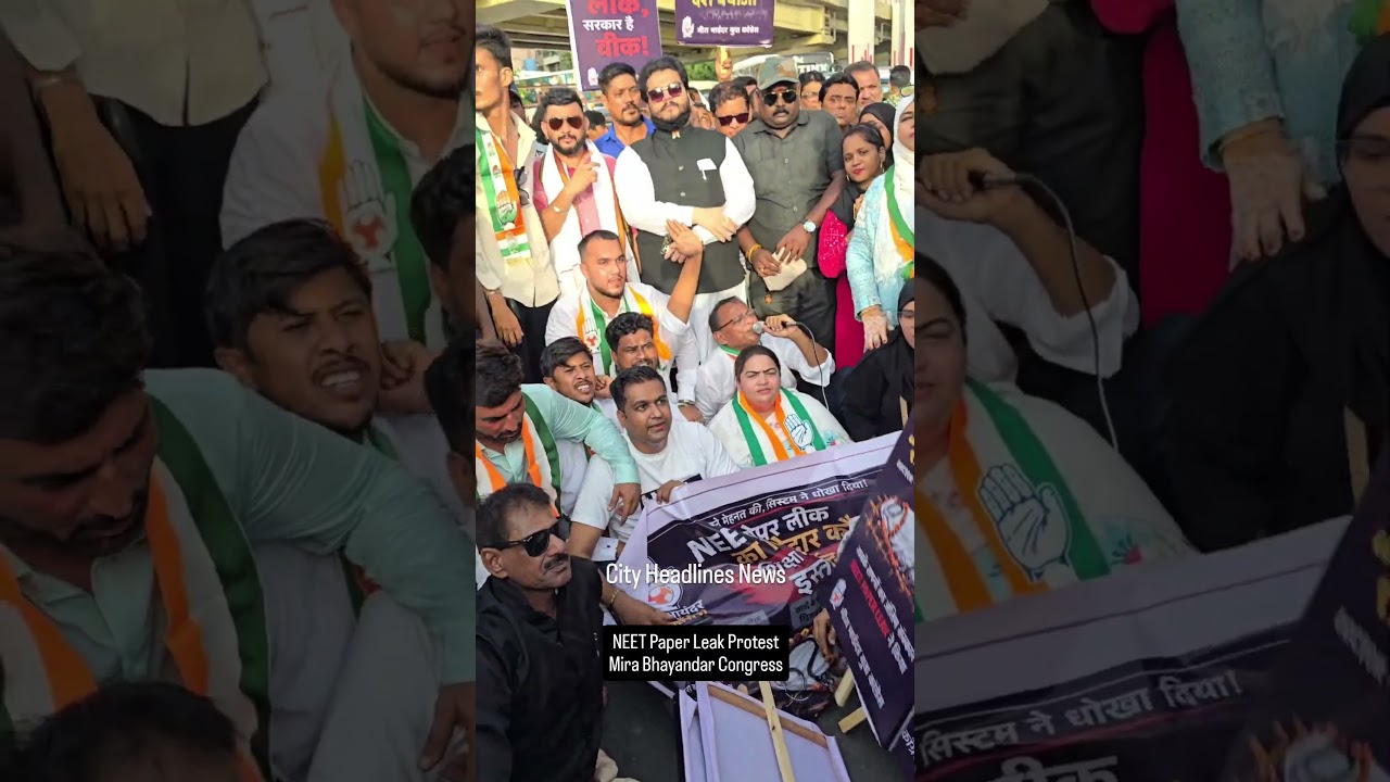 NEET Paper Leak Protest, Mira Bhayandar Congress