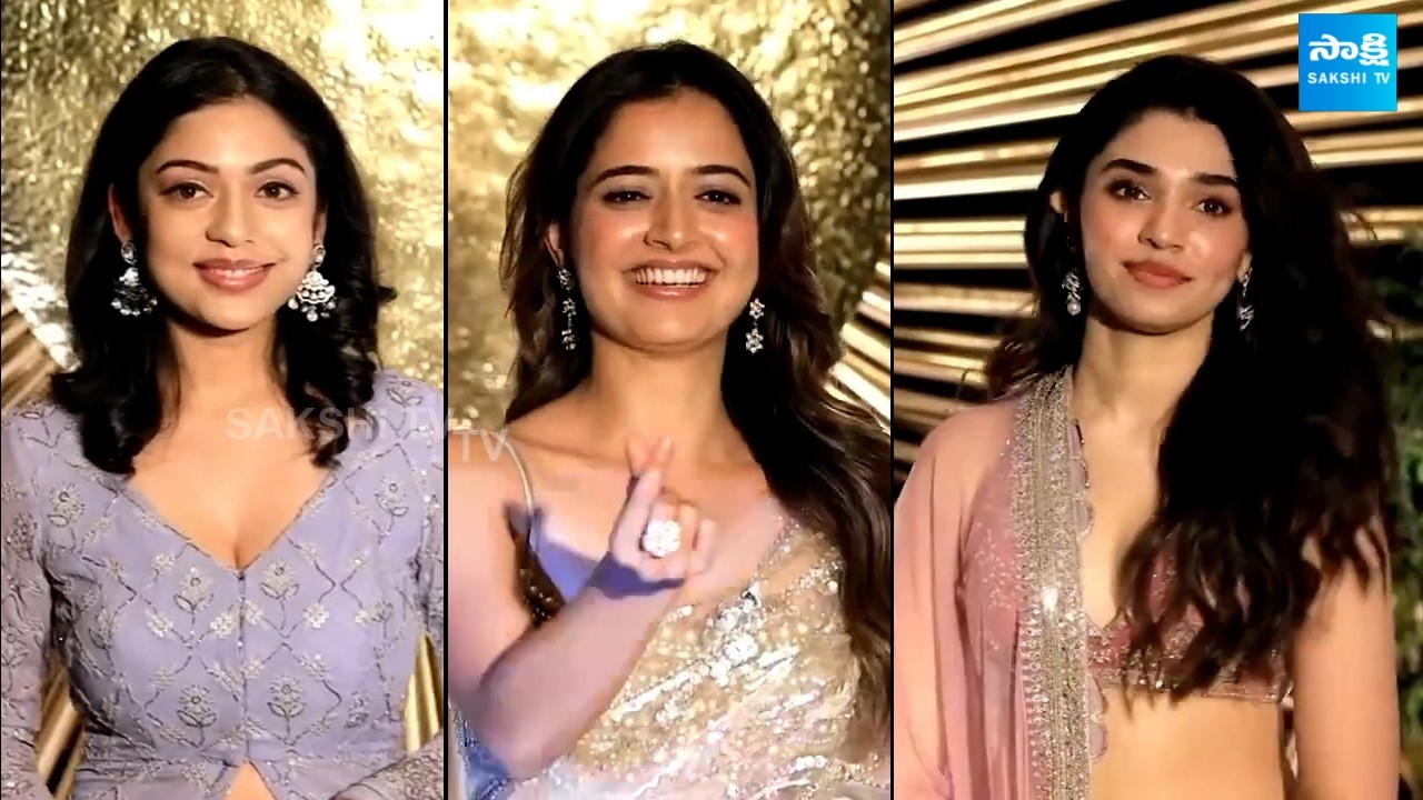 Krithi Shetty, Ashika Ranganath & Varsha Bollamma Visuals at Virosh Reception | Vijay & Rashmika |