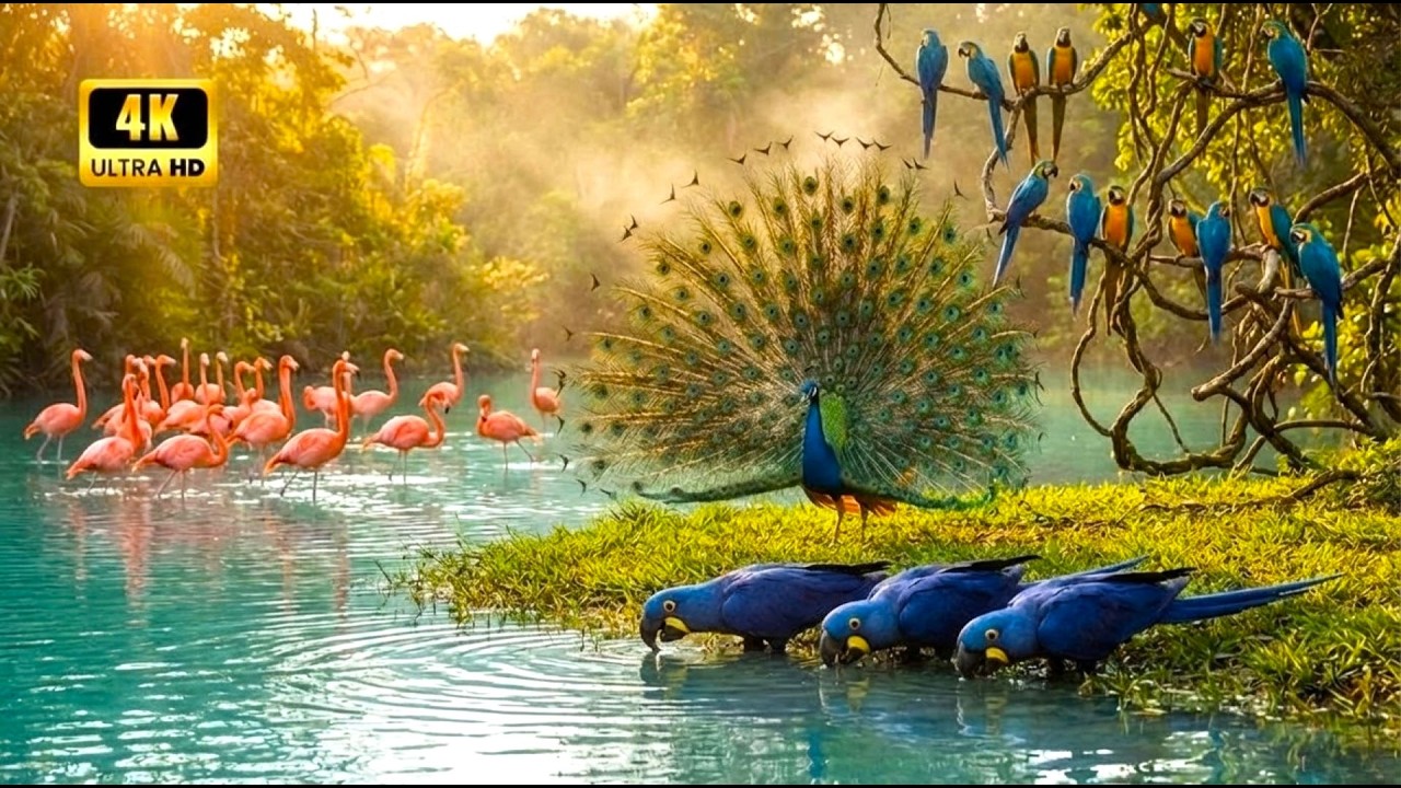 Top 100 Most Beautiful & Mysterious Birds 🐦  Ultra Relaxing Nature Sounds 🌿  4K HDR