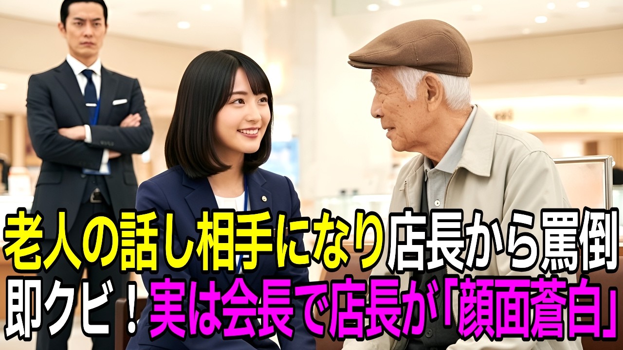 契約社員が会長とは知らずボロボロの老人の話し相手になった結果、その場でクビ宣告。その理由を知って涙が止まらない【感動する話】【朗読】