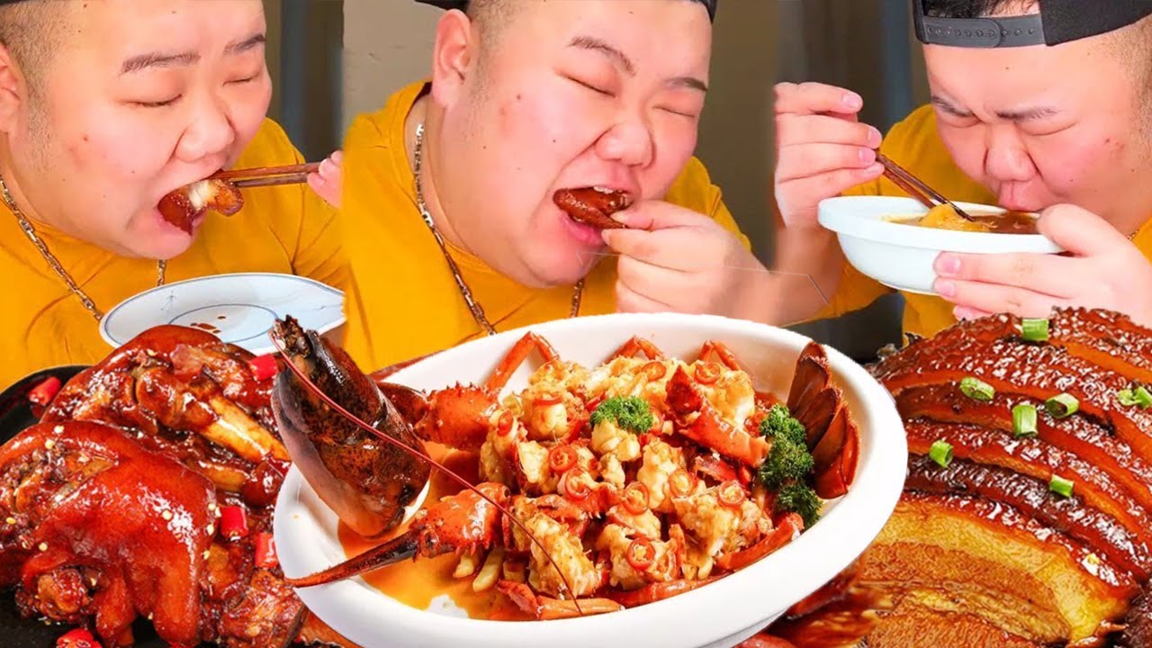 【大胃王挑戰】挑戰花7000元吃山東淄博大餐！比臉大的波士頓龍蝦肉質Q彈，紅燒肘子咬下去一口爆油｜ Food Challenge【櫻木花胖】