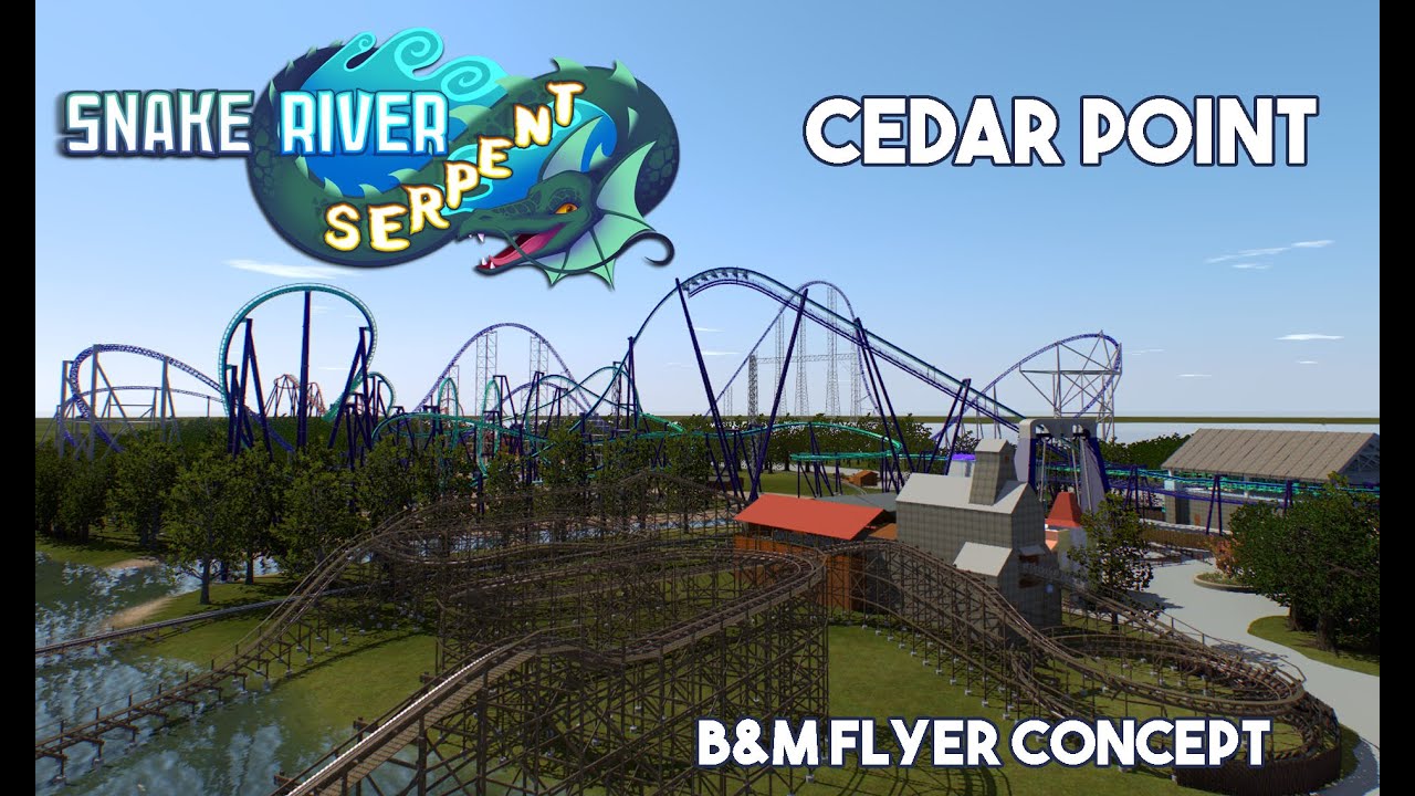 Snake River Serpent - A Cedar Point B&M Flying Roller Coaster Concept