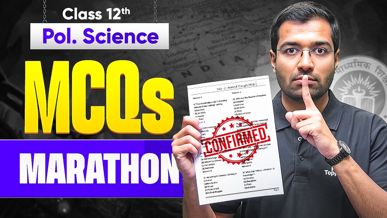 MCQs MARATHON of Class 12 Political Science  | All Most Important Objective Questions | CBSE 2026