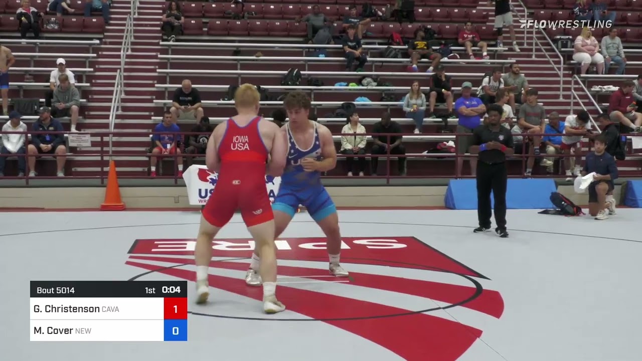 130 Kg Round Of 32 - Gabe Christenson, Cavalier Wrestling Club Vs Matthew Cover, New Jersey RTC 46