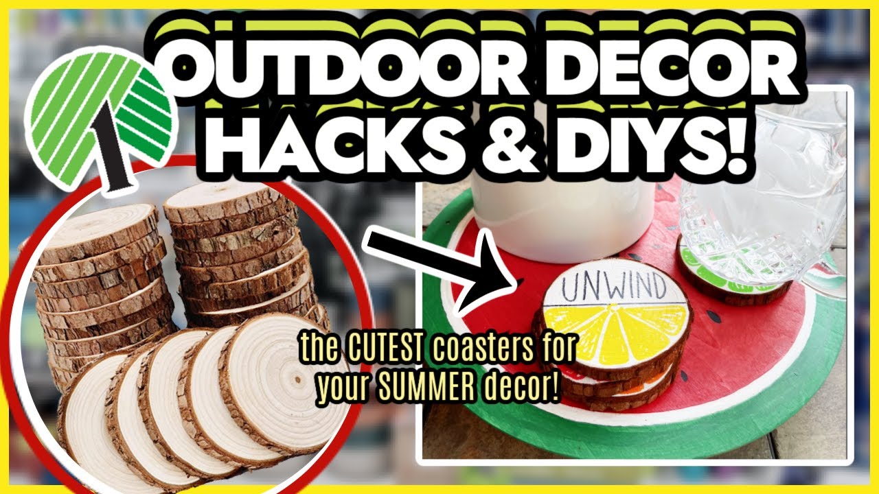OUTDOOR DECOR HACKS | DOLLAR TREE SUMMER CRAFTS