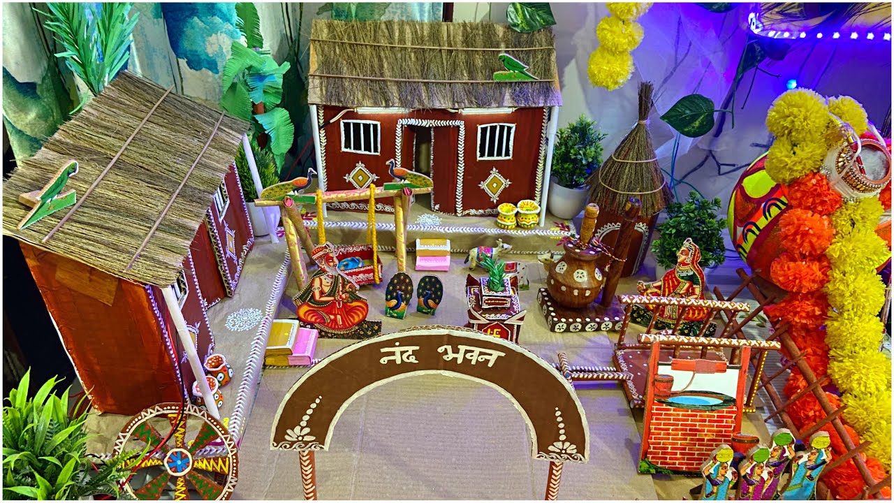 Gokul Nand Bhavan Craft🌸Janmashtmi Decoration ideas🌸#ritusworld #janmashtami