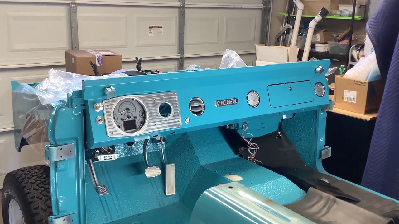 Classic Bronco Dash Completed - Wild Horses Billet Gauge Cluster Installed