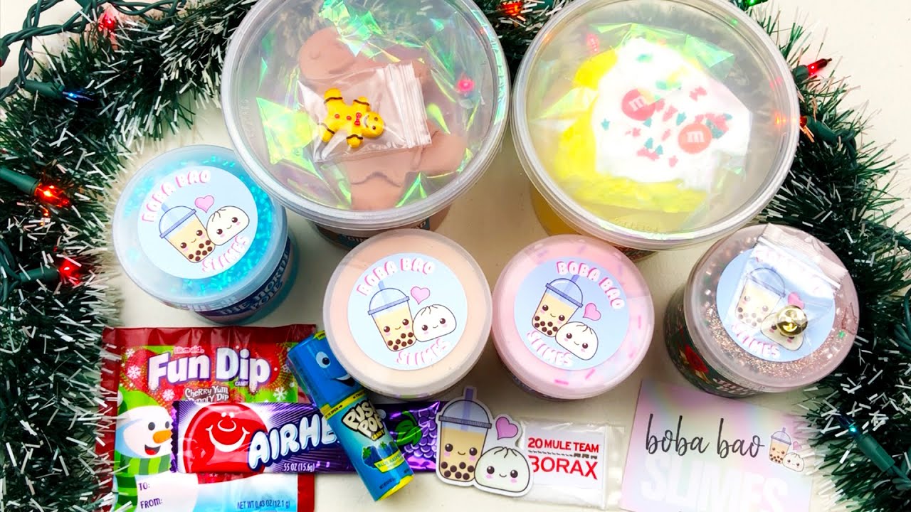 Christmas Special Boba Bao Slimes SHLIME Review (ItsKristiii!!!)