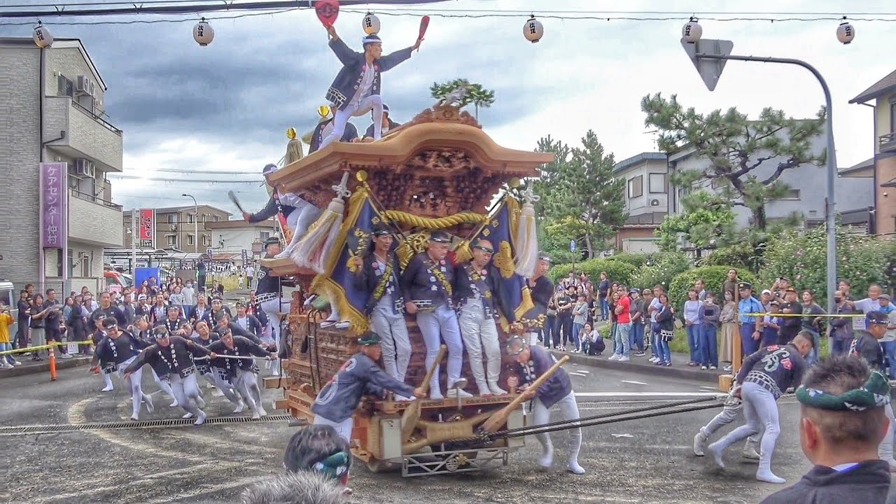 2025.10.05 堺市 久世地区 だんじり 伏尾ロータリー 宮送り (平井·伏尾·和田·高山·北垣外·桝矢·東八田)