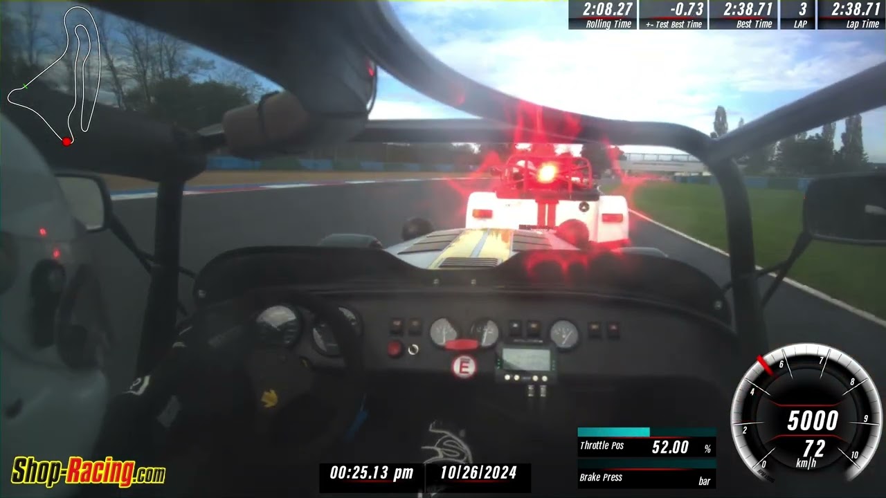 Caterham Academy 340 race at Magny Cours on wet track 2024