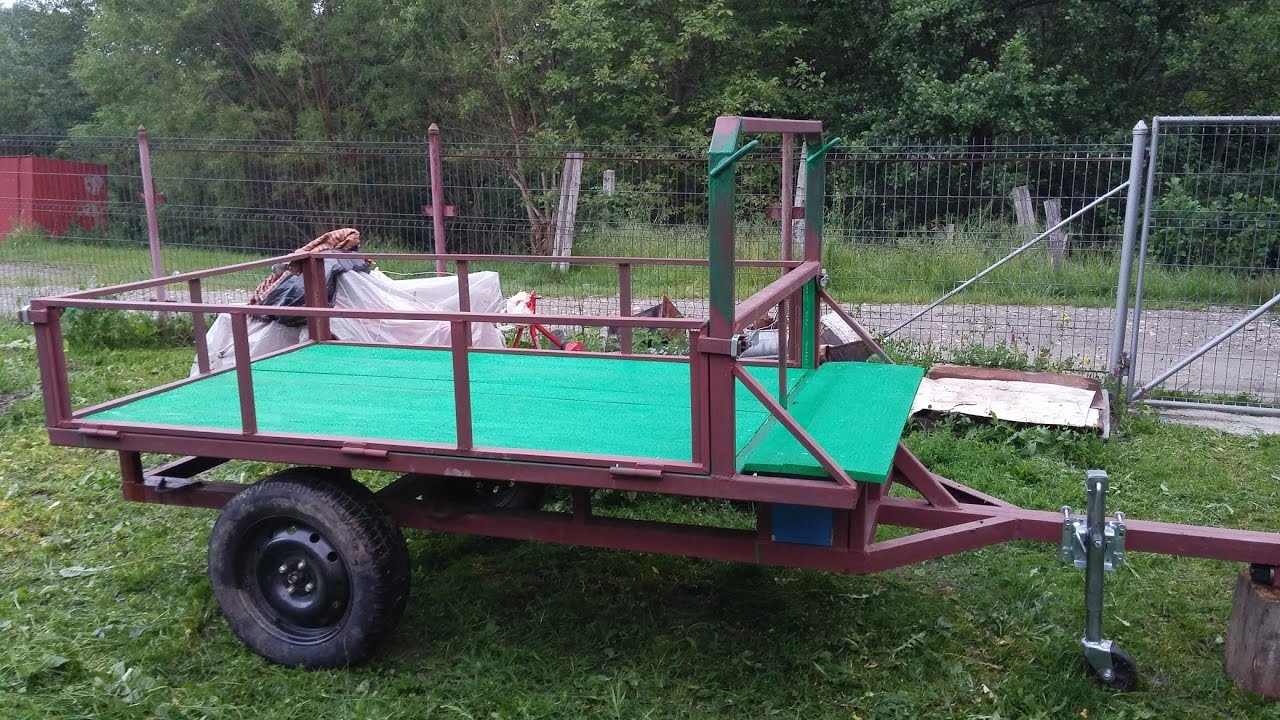 Remorca pentru tractor confectionata manual 