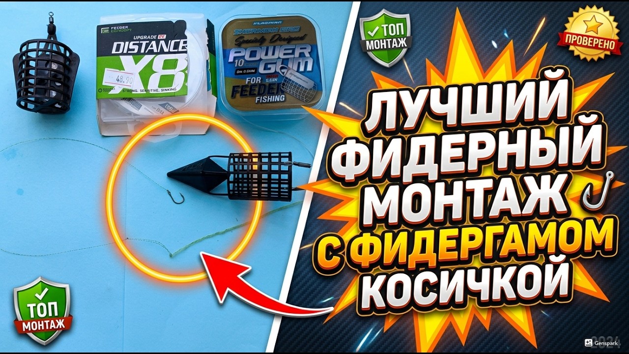 ЛУЧШИЙ фидерный монтаж: пошаговая сборка с фидергамом и плетенкой.
