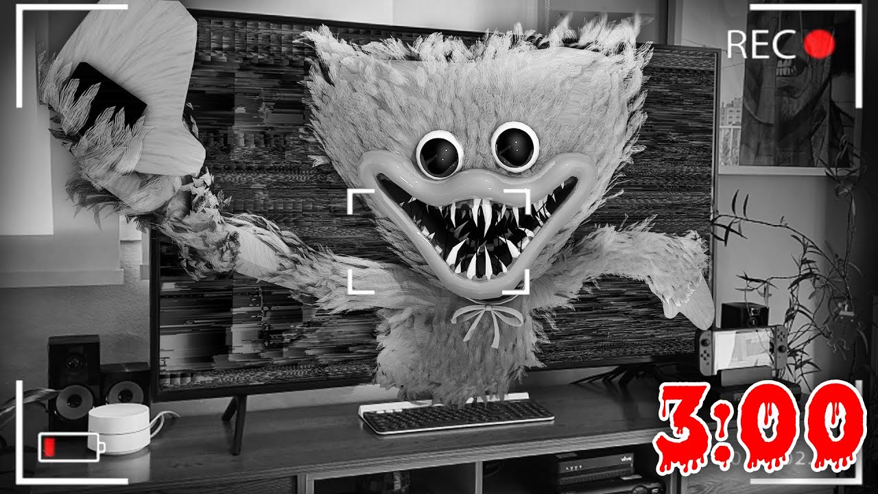 POPPY PLAYTIME SORT DE MA T&Eacute;L&Eacute; DANS LA VRAIE VIE ! Huggy Wuggy appara&icirc;t dans ma Maison &agrave; 3H du Matin
