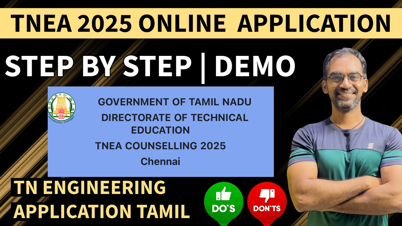TNEA 2025 Application Demo | Step by step Explained | Senthilnathan | Tamil