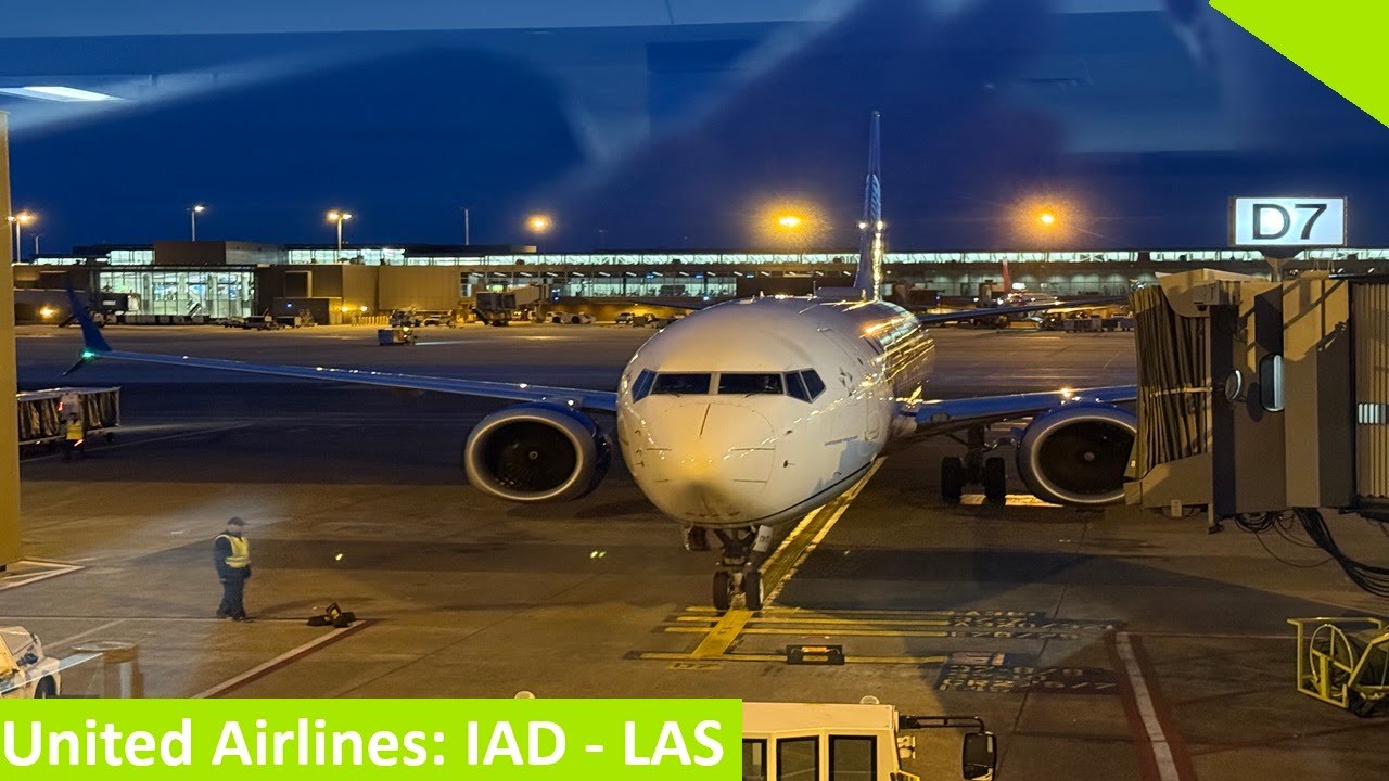 United Airlines | Boeing 737 MAX 9 Flight | Washington DC (IAD) to Las Vegas (LAS)