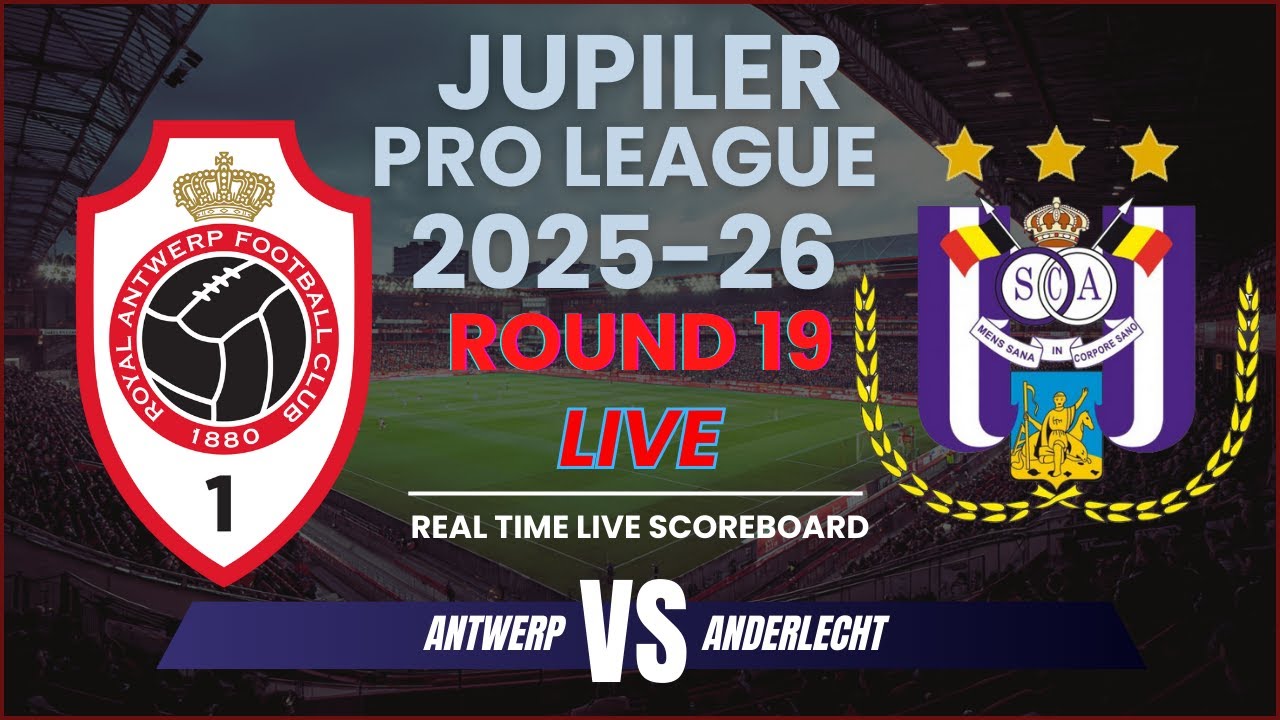 Antwerp vs Anderlecht Live Scores | 2025-26 Jupiler Pro League Round 19