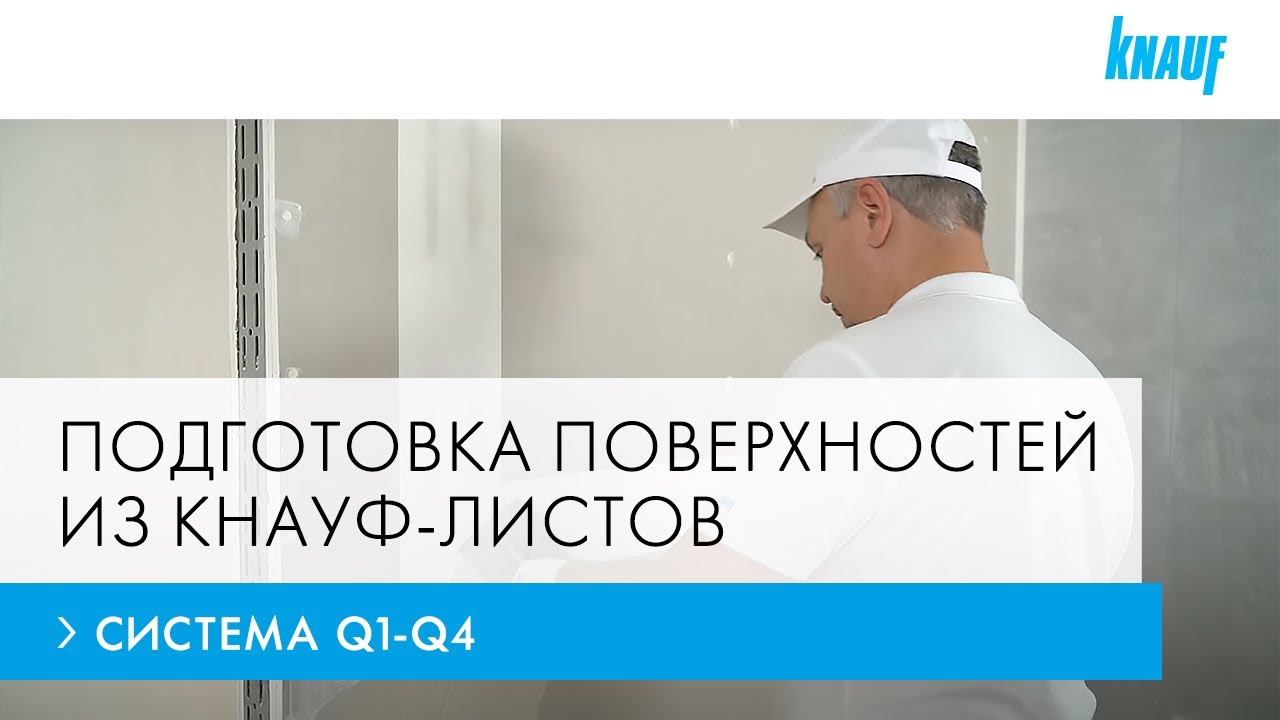 Система Q1-Q4. Подготовка поверхностей из КНАУФ-листов под финишные покрытия