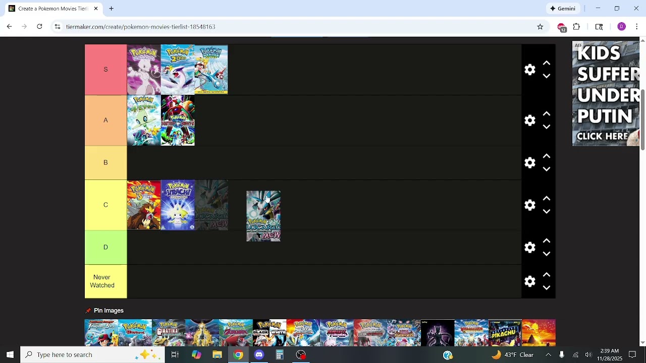 pokemon movie tierlist