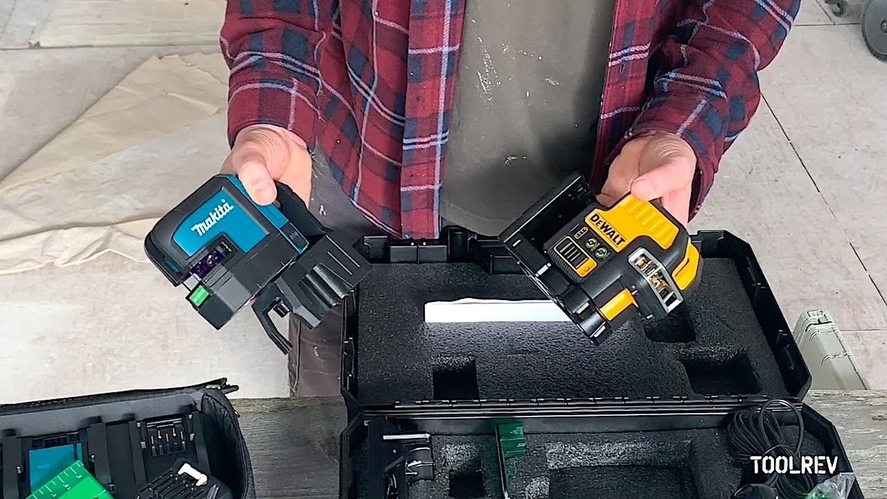 Makita vs DeWalt spot/cross line 12V Green Laser Level