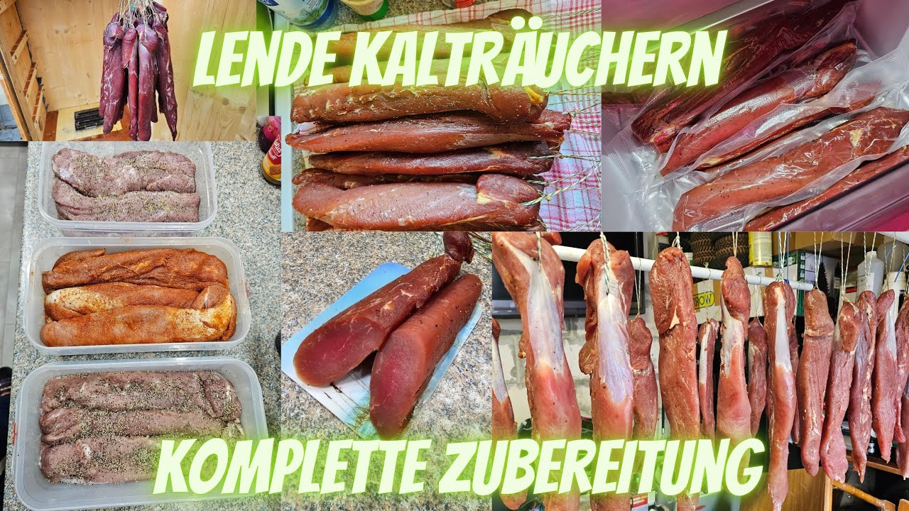 Schweinefilet Lende selber machen kalt #räuchern #Räucherofen Pfeffer Knobi #pökeln