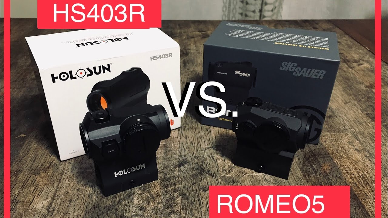 Best Budget Red Dot? Holosun HS403R vs Sig Sauer ROMEO5 comparison. #reddot #holosun #sigsauer