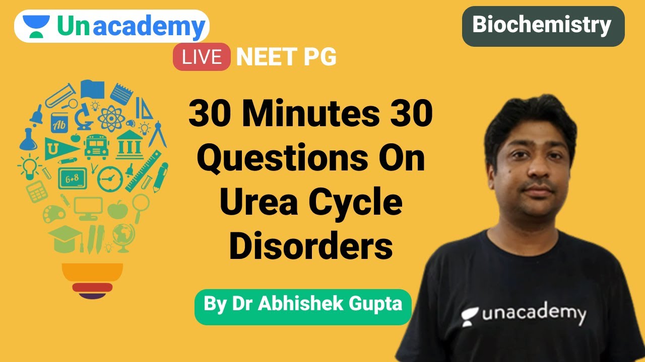 NEET PG | Biochemistry | 30 Minutes 30 Questions on Urea Cycle Disorders by Dr Abhishek Kumar