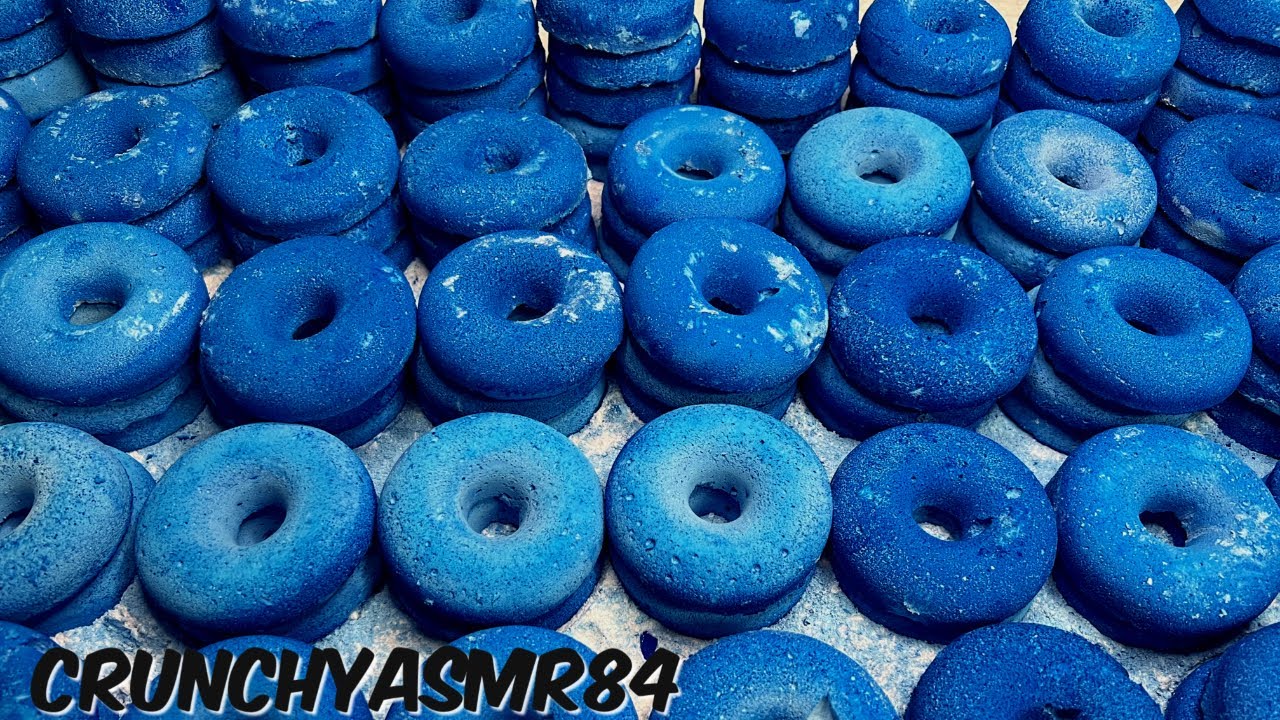 100+ Blueberry Fluffy Donuts | Oddly Satisfying | ASMR | Sleep Aid