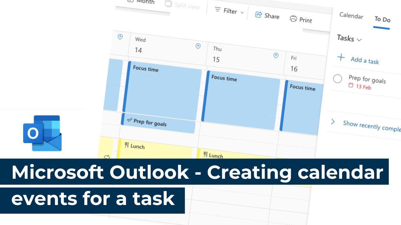 Microsoft Outlook &mdash; создание событий календаря для задачи