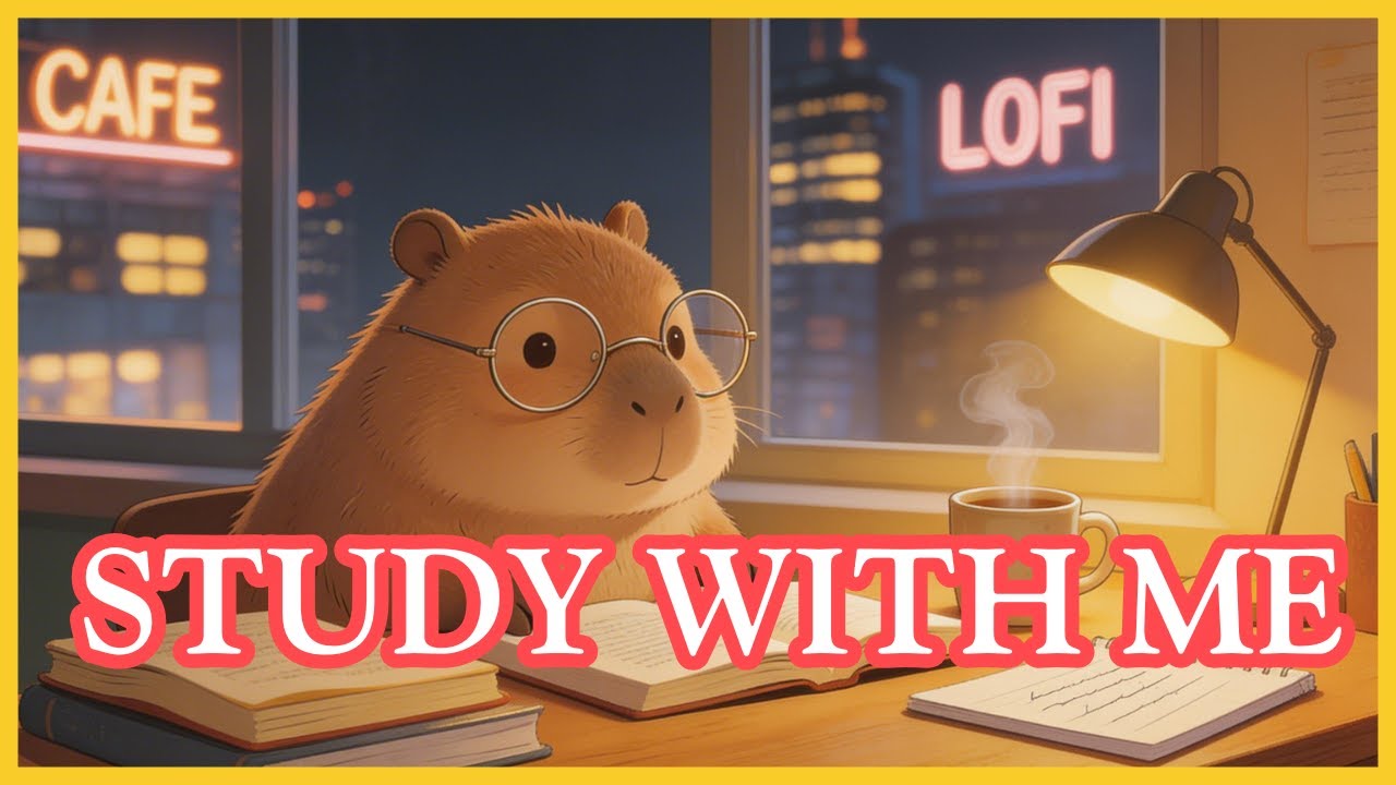 Capybara Study Session 📖  DJ Capybara Lofi Beats 🌴  Productivity, Focus & Flow (No Copyright BGM)