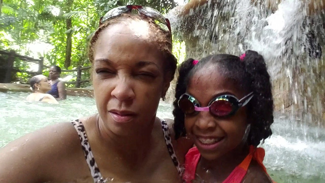 London and Myself going under the Waterfall
