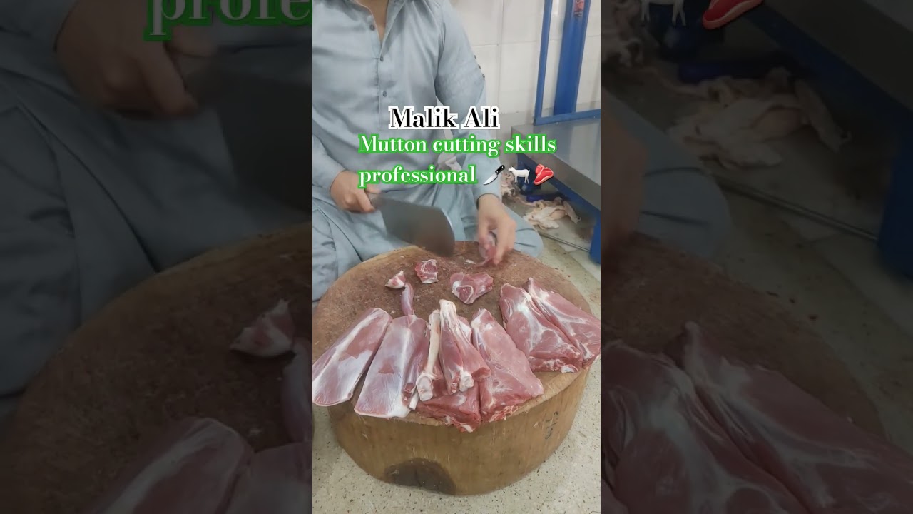 Malik Ali mutton cutting skills professional 🔪🐐🥩