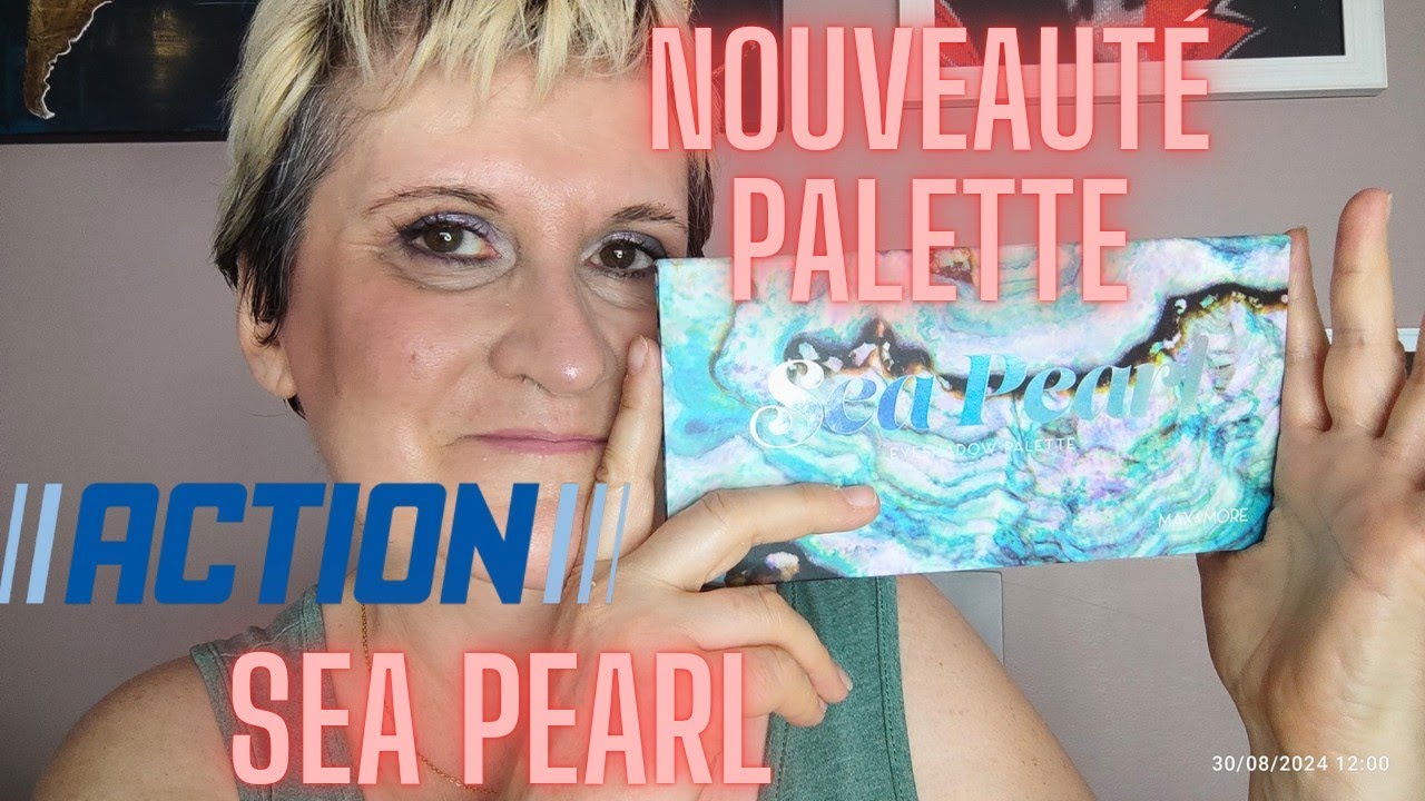 Nouveauté Action 📢📢Palette yeux Sea pearl crashtest👌👌 #paletteaction #seapearl #maxandmore