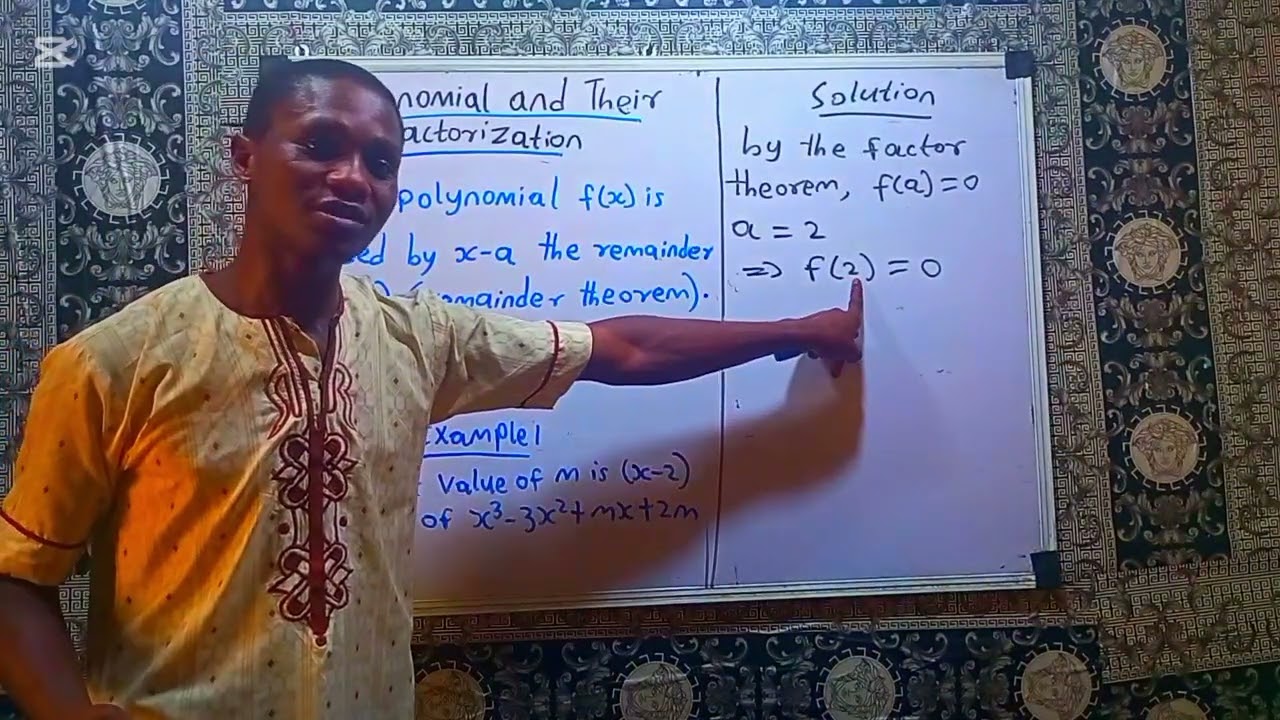 Polynomial factorization, the remainder and factor Theorem 