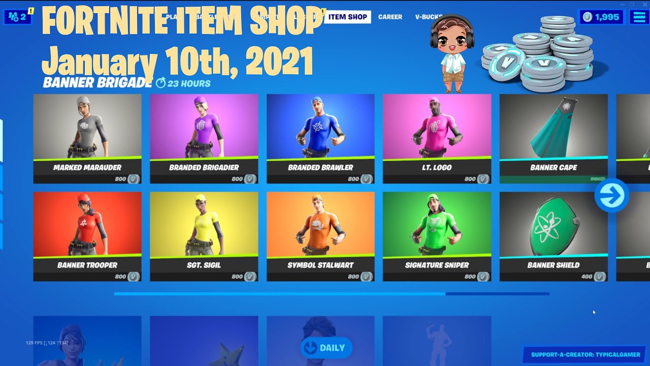 Fortnite Item Shop - January 10th, 2021 | Banner Brigade Set, Yee-haw!, Star Wand, and Commando!