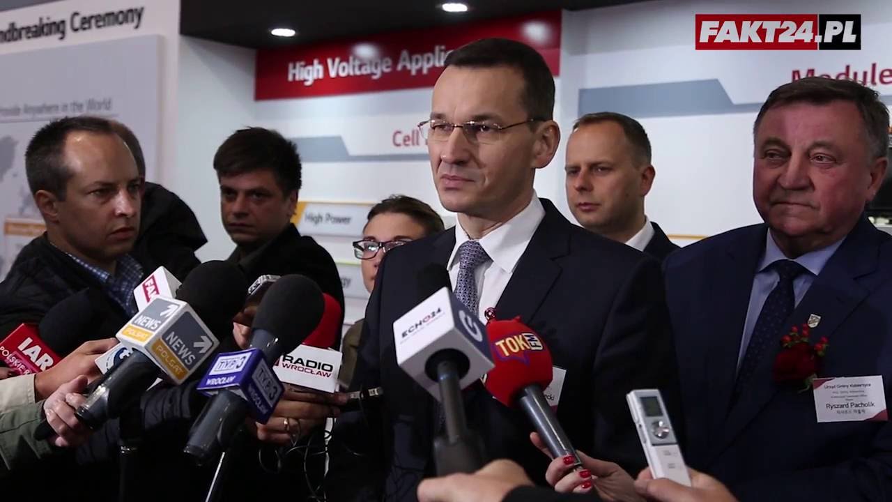 Mateusz Morawiecki o fabryce do baterii samochodów elektrycznych LG