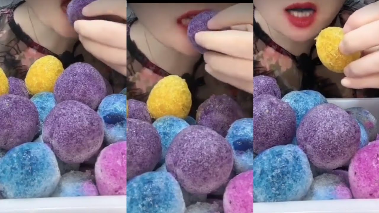 Freezer frost balls ice eating asmr | Ice Balls crunchy ASMR 