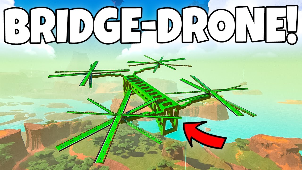 Engineering a BRIDGE into a QUADCOPTER in Trailmakers!