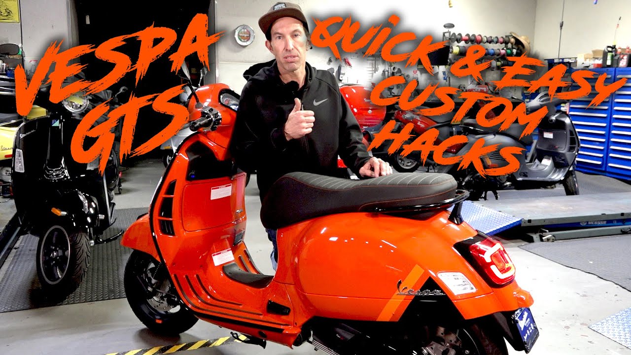Дешевая и простая кастомизация Vespa GTS 300 HPE2 Supersport 2023 года от Robot