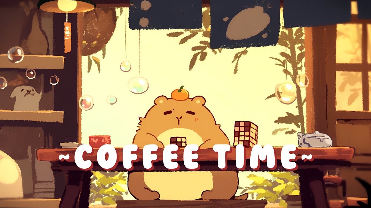 Capybara Lofi Zone - Chill Study Music Mix ~ Gentle Feelings ~ 🦫 🌙 📖
