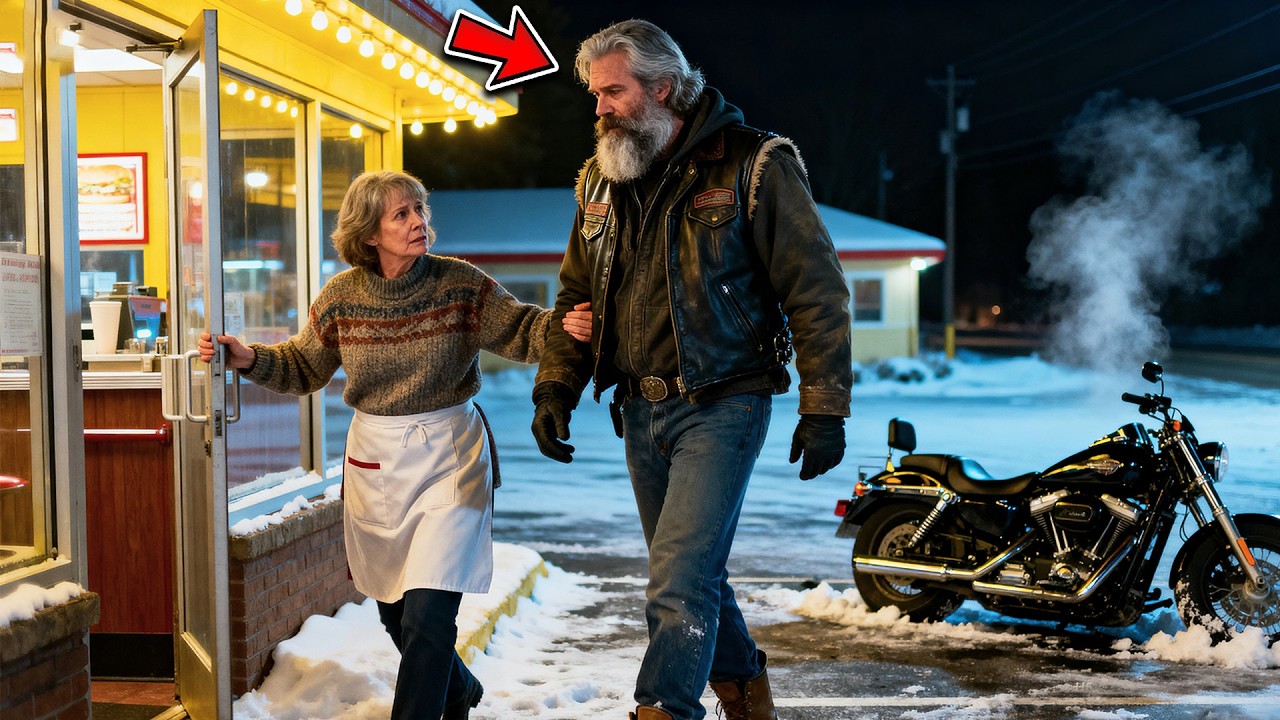 She Let a Freezing Biker Stay After Closing — By Dawn, 380 Harleys Sealed Off the Diner