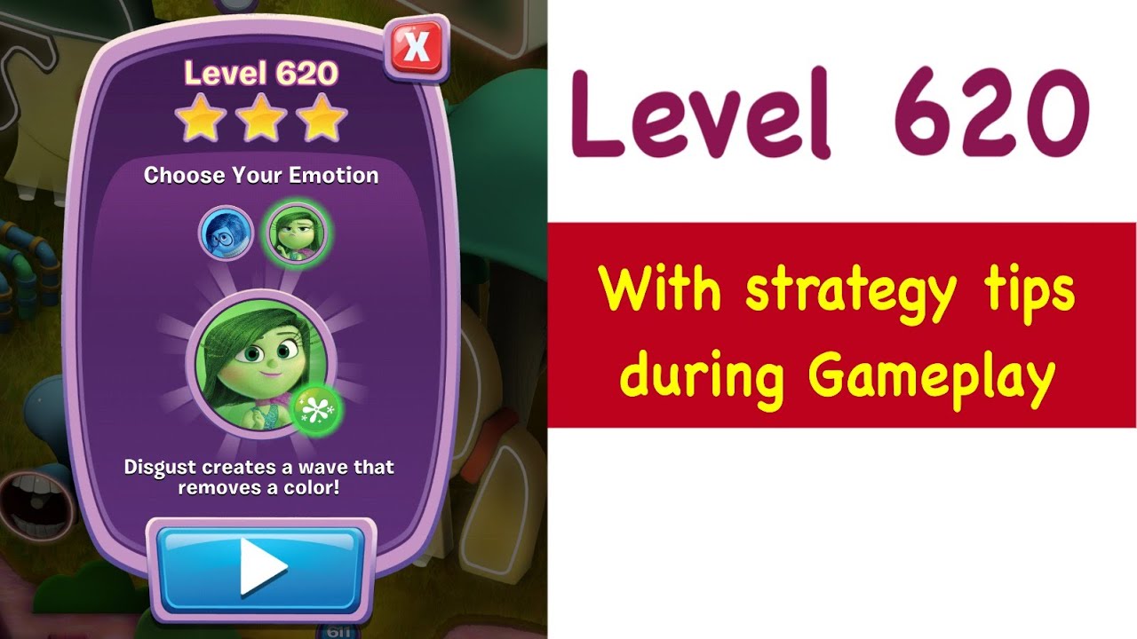 Inside Out Thought Bubbles Level 620 Tips and Strategy Gameplay Walkthrough Youtube No Boosters