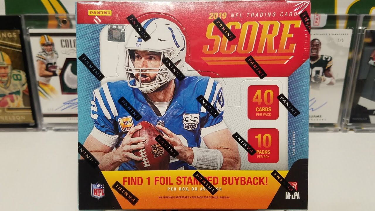 2019 Score Football Hobby Box Opening. 4 Autos per Box