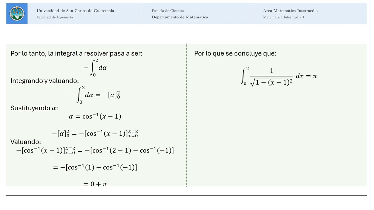 RESOLUCIÓN DE INTEGRALES DEFINIDAS E INDEFINIDAS  - Video Tema Clave Examen MI1 - 170