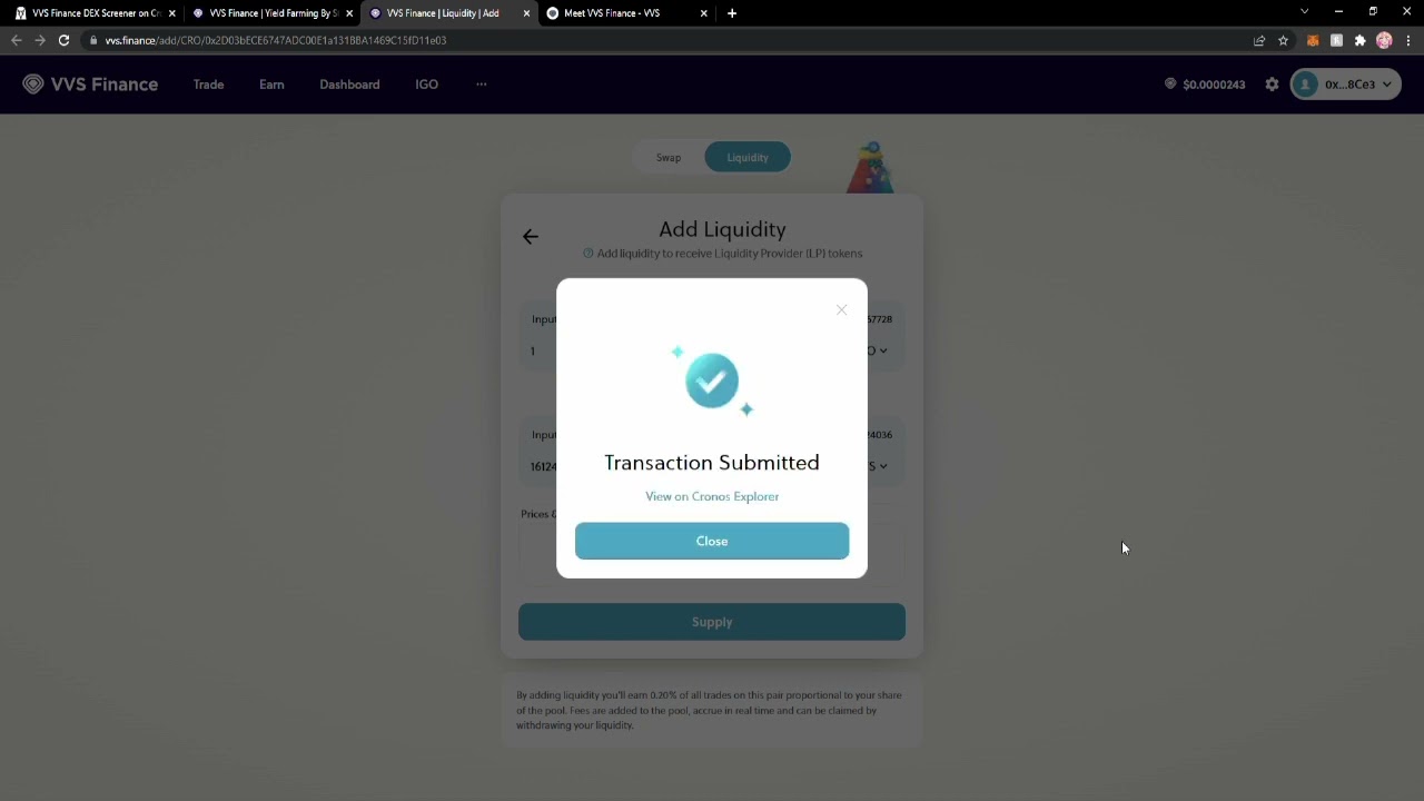 Wycieczka po VVS. Jak uzywac platforme VVS.Finance. Cronos Ekosystem.
