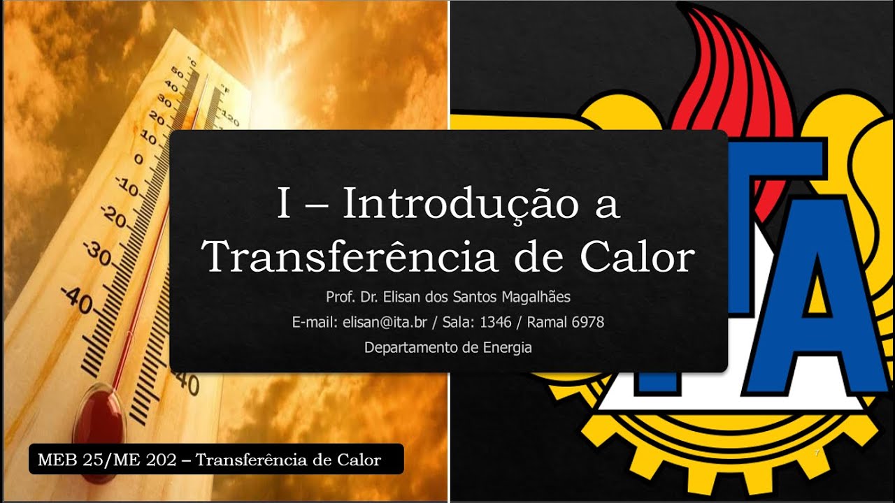 Introdução a Transferência de Calor - Radiação, Mecânismos Combinados e 1ª Lei da Termo (III/III)