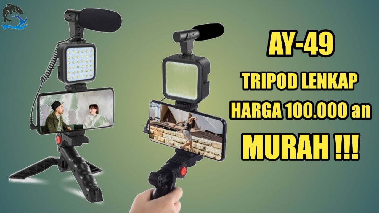 TRIPOD AY-49 VIDEO MAKING VLOGGING KIT PAKET LENGKAP |CARA PASANG TRIPOD VLOGING