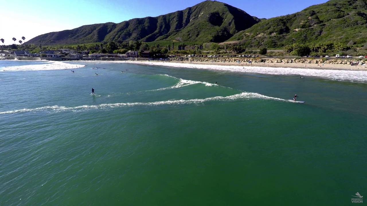 Ventura CA Faria State Beach Fly Over UHD 4k